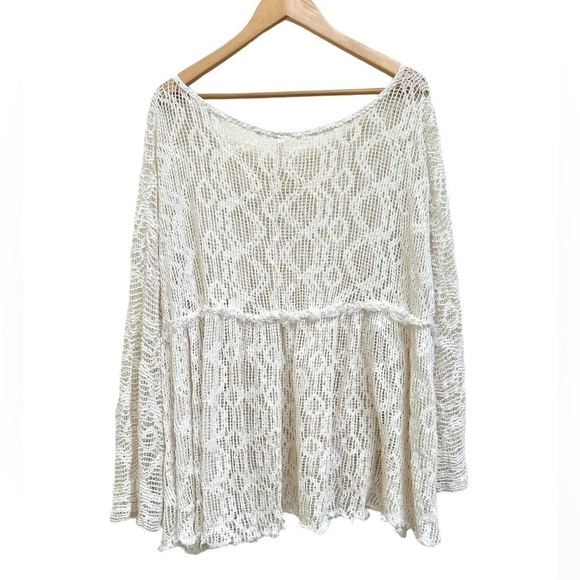 Free People Anthropologie Ripper and Torn Babydoll Tunic Cream Dress, Size XS/S - Picture 5 of 11